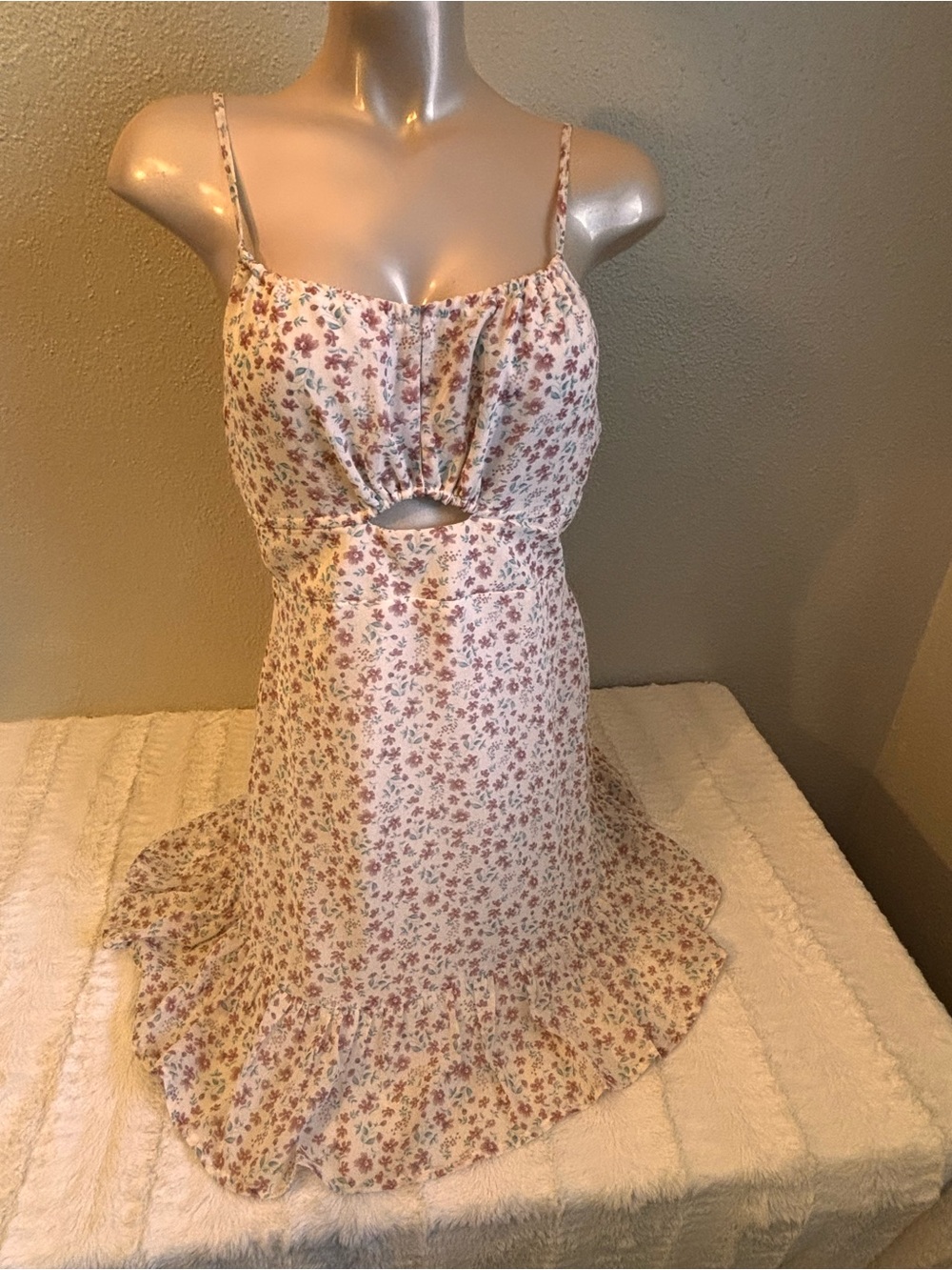 Papaya Floral Mini dress Cottagecore Coquette Y2K NEW